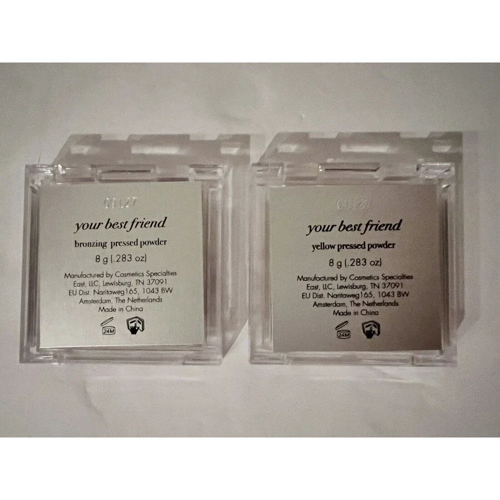 Ybf  Set Of 3 cosmetics - Bronzing & Yellow Pressed  Powder & Lipstick - New
